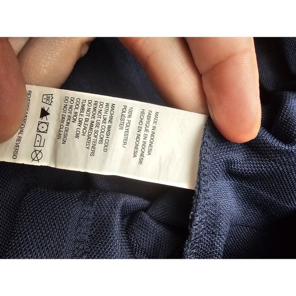 Van Heusen Traveler Blue Striped Polo Shirt Men's Size XL Short Sleeve - Picture 4 of 5